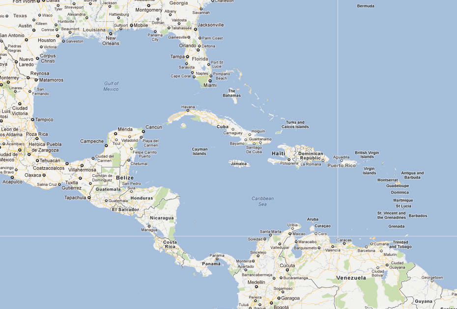 carte du anguilla caraibes mer